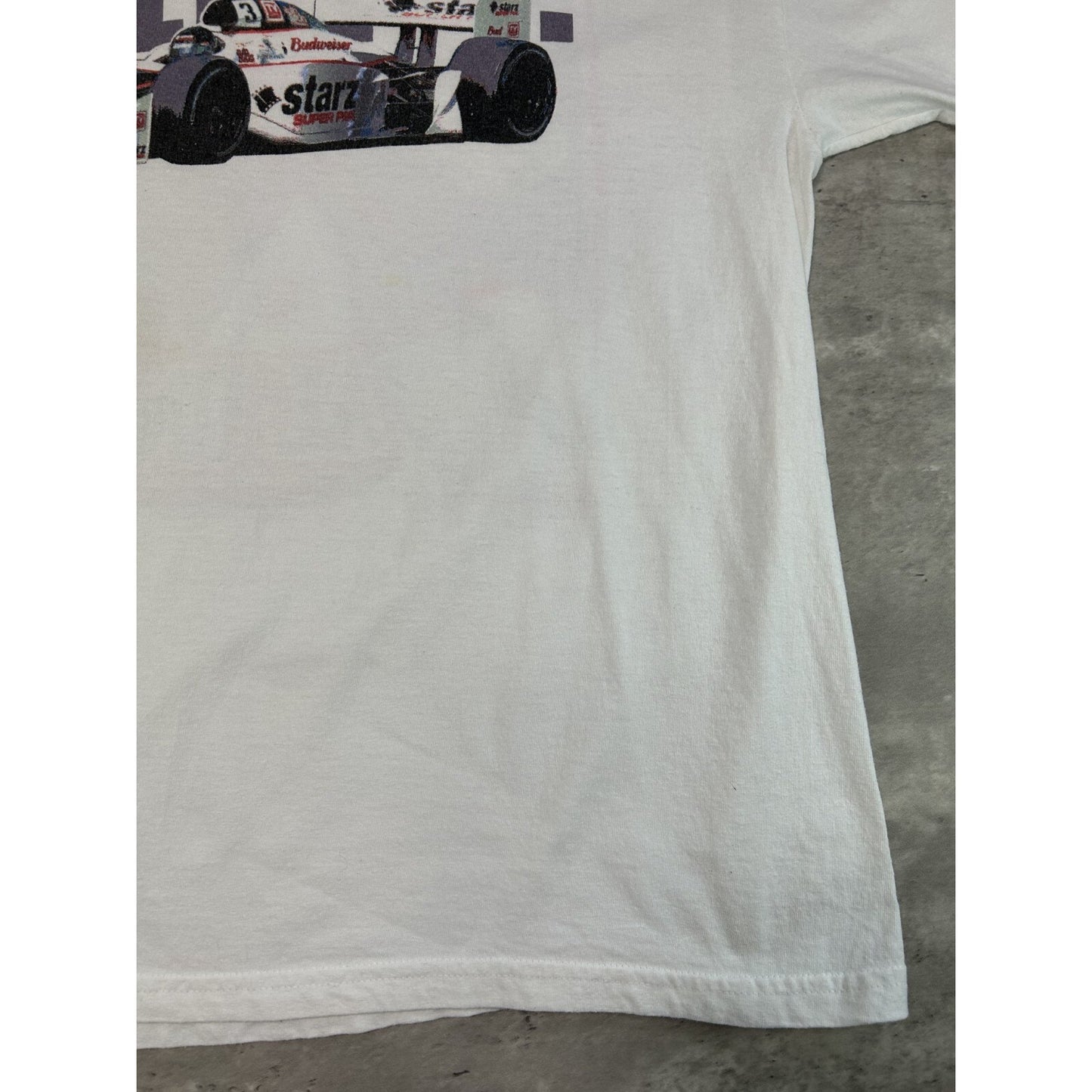 Vintage 90s Al Unser Jr #3 Indy Racing League Graphic T-Shirt Size Large