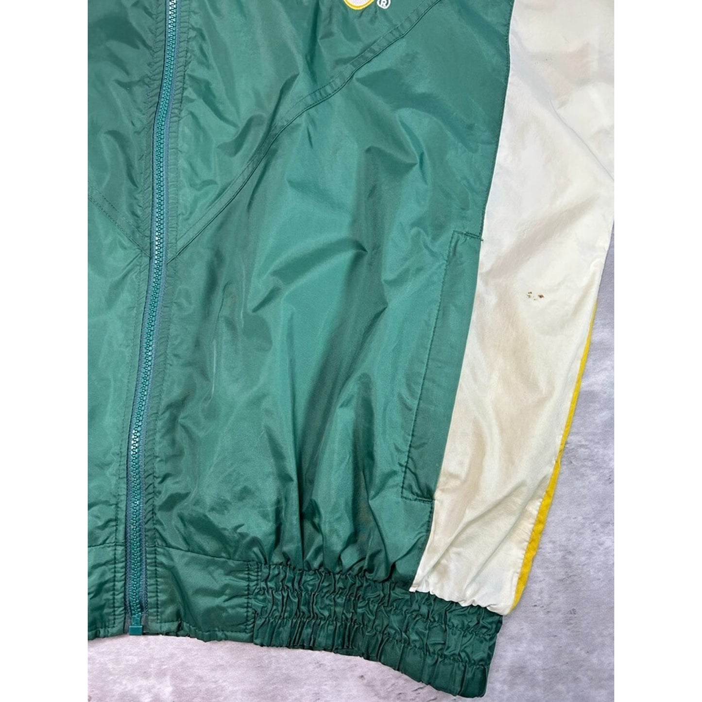 Vintage 90s Oakland Athletics MLB Embroidered Starter Windbreaker Jacket Large