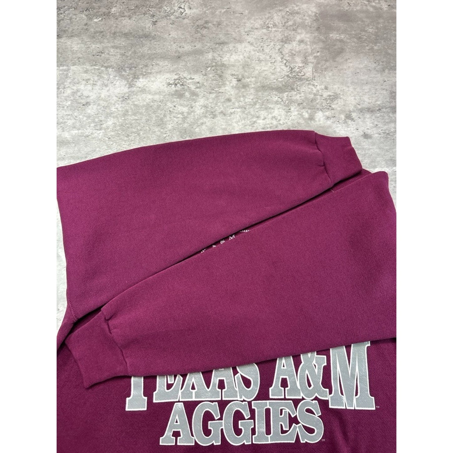 Vintage 90s Texas A&M Aggies NCAA Collegiate Spellout Sweatshirt Size Medium
