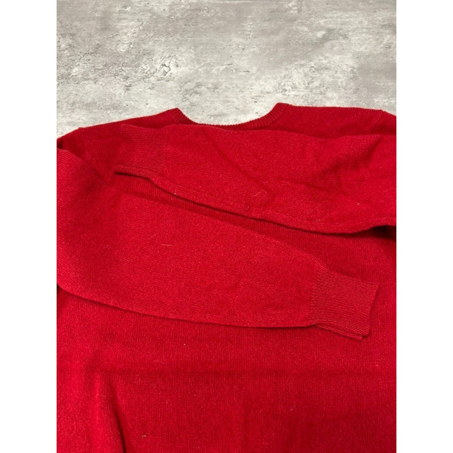 Vintage Polo Ralph Lauren Embroidered Pony 100% Wool V Neck Sweater Size Small