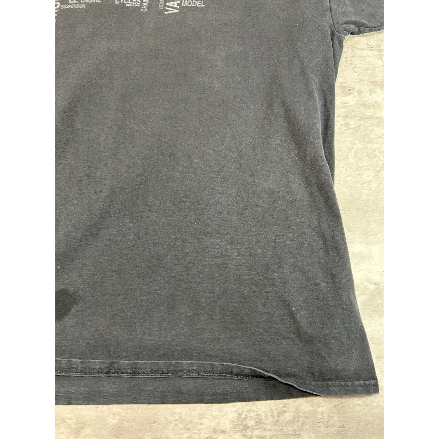 Vintage Harley Davidson Motorcycles Graphic Spell Out T-Shirt Size XXL Black