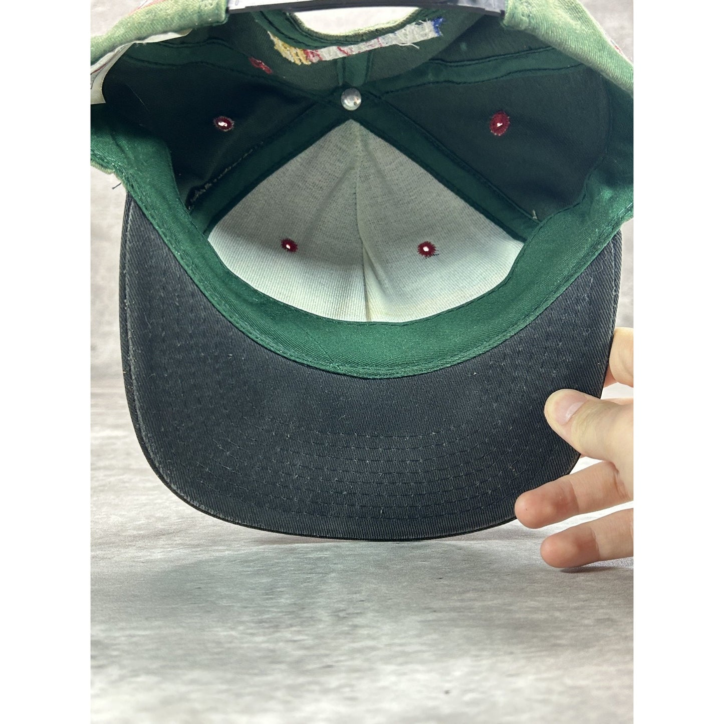 Vintage 90s Bobby Labonte #18 Embroidered Spellout Nascar Snapback Hat OSFA