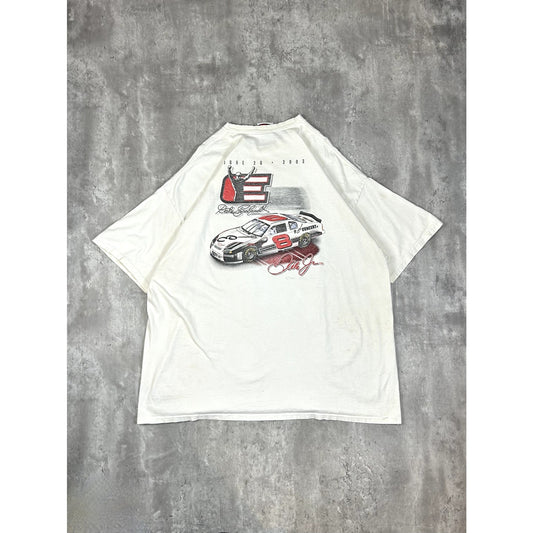 Vintage 2003 #8 Dale Earnhardt NASCAR Tribute Concert Graphic T-Shirt Size XXL