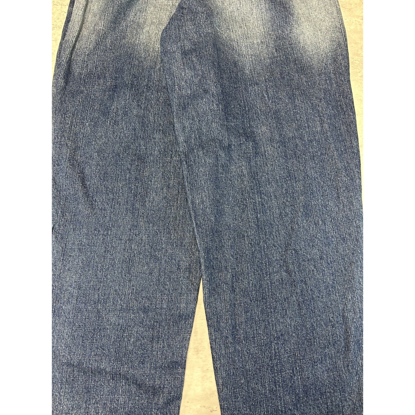 Vintage Y2K Rocawear Baggy Fit Embroidered Pocket Dark Wash Denim Pants Size 38