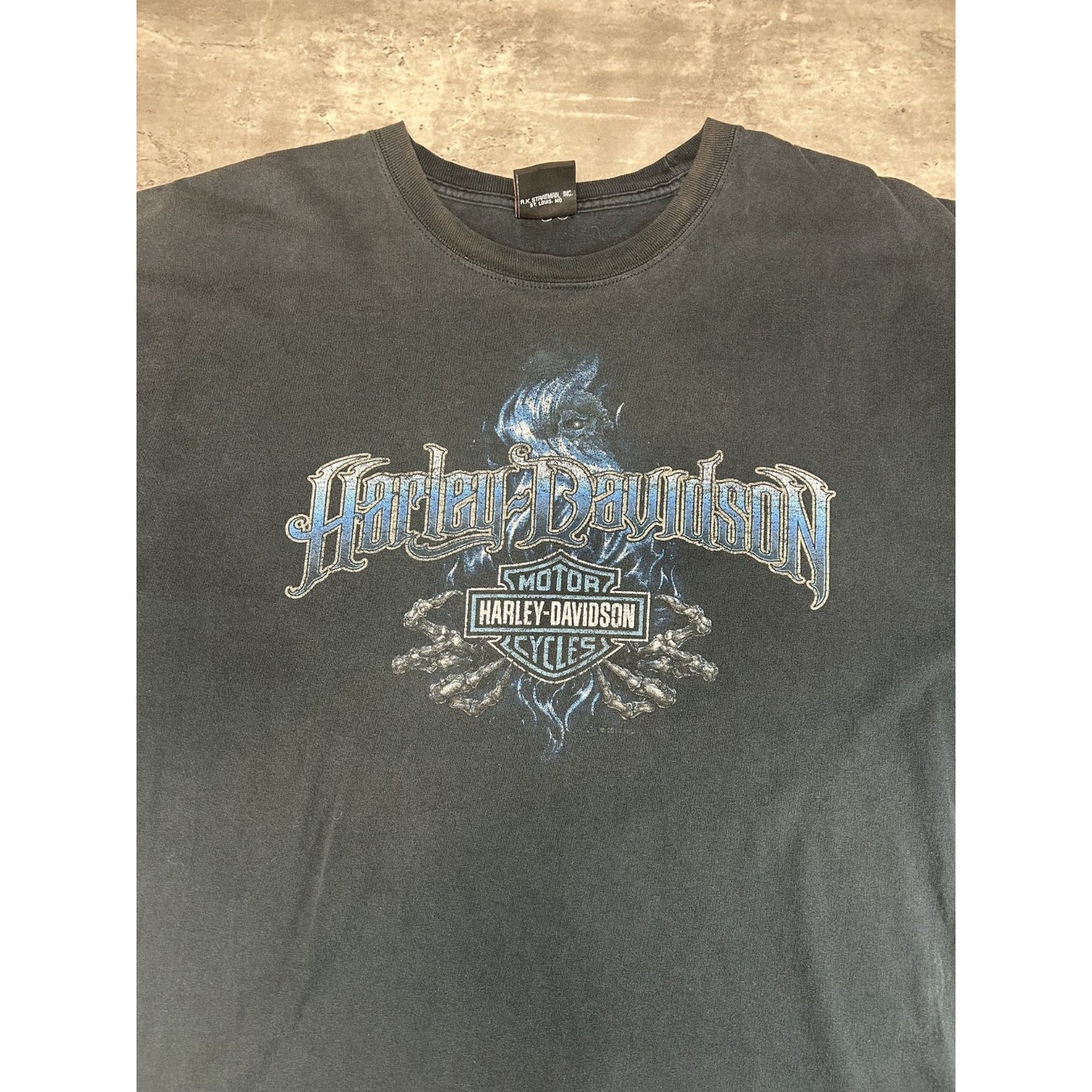 Harley Davidson Motorcycles Grim Reaper Graphic T-Shirt Size 2XL Black
