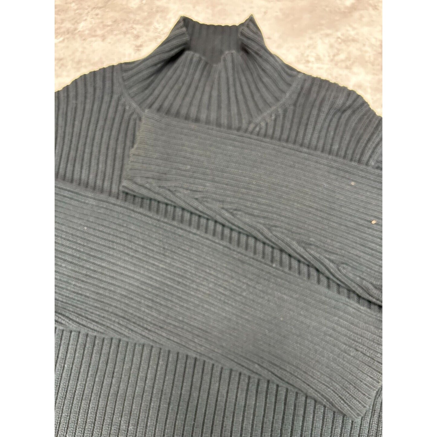 Unioin Bay Ribbed Pull Over Turtle Neck Knit Sweater Size XL Black