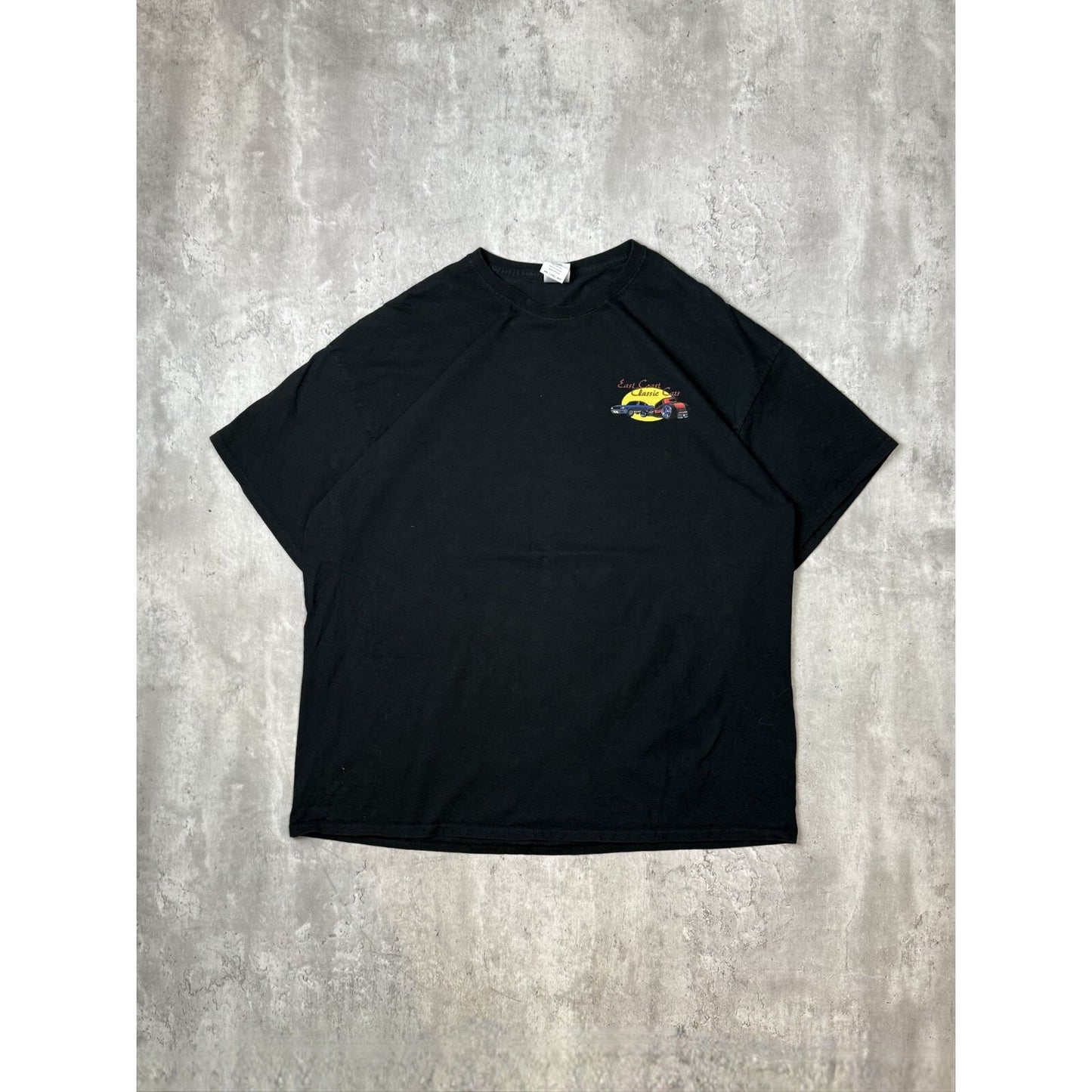 Vintage East Coast Classic Cars Destination Graphic T-Shirt Size 2XL Black
