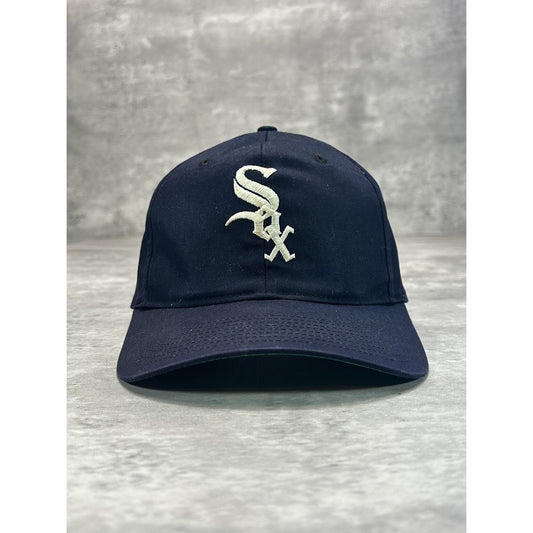 Vintage 90s Chicago White Sox MLB Embroidered Logo Baseball Snapback Hat OSFA