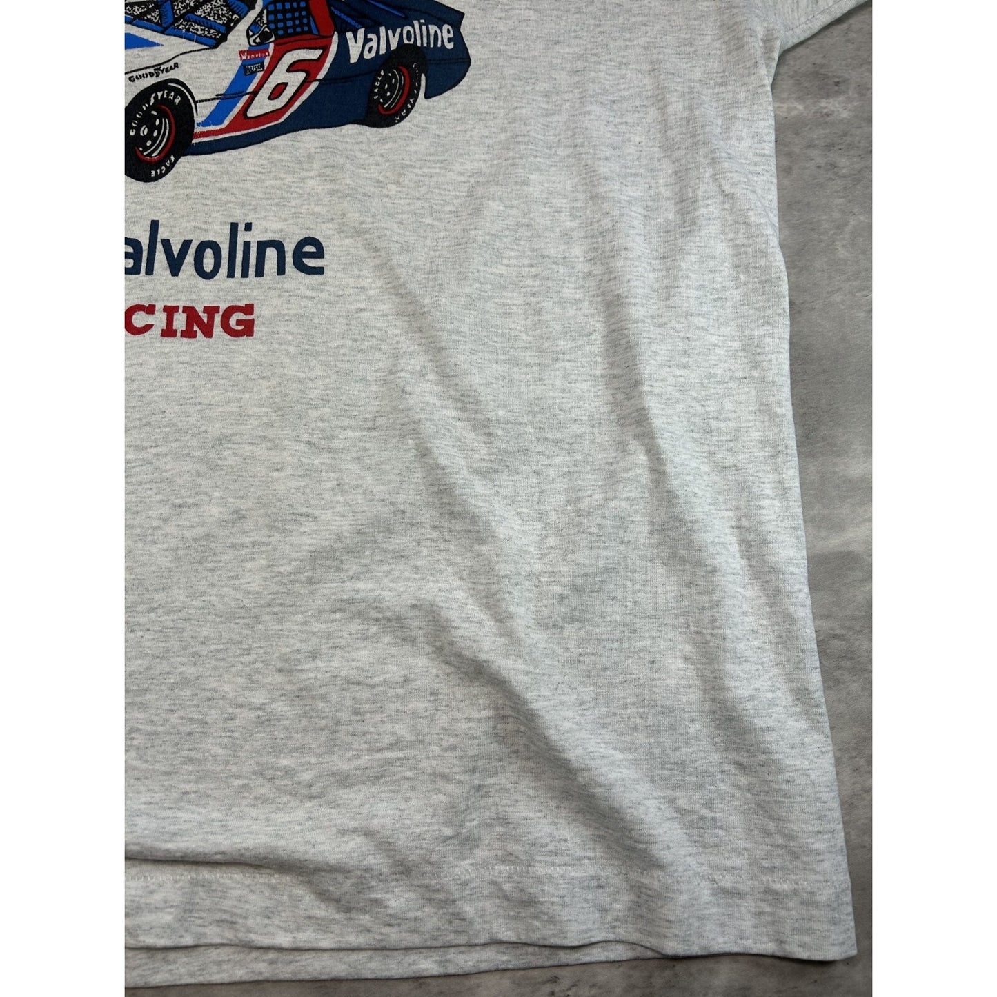 Vintage 90s Mark Martin #6 Valvoline Racing Nascar AOP T-Shirt Size XL