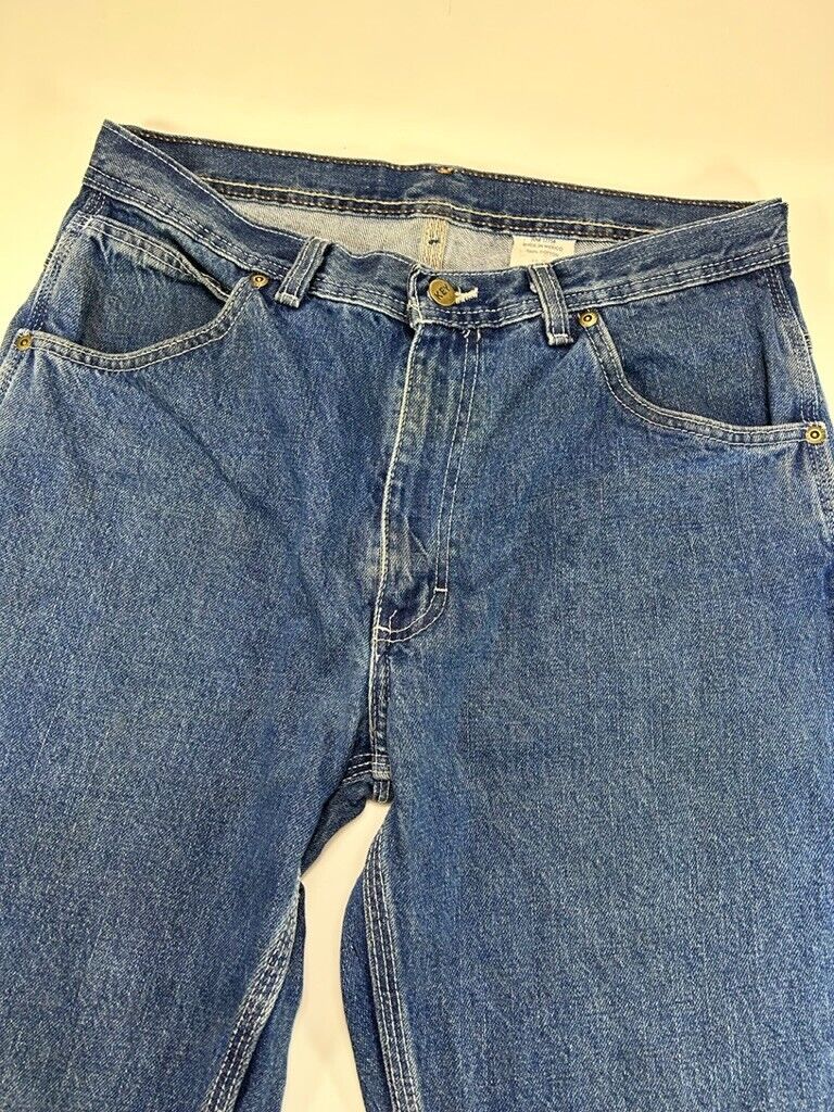 Vintage Key Dark Wash Denim Workwear Carpenter Pants Size 32