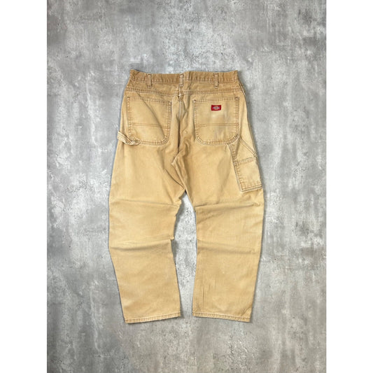 Vintage Dickies Canvas Workwear Carpenter Pants Size 35 Beige
