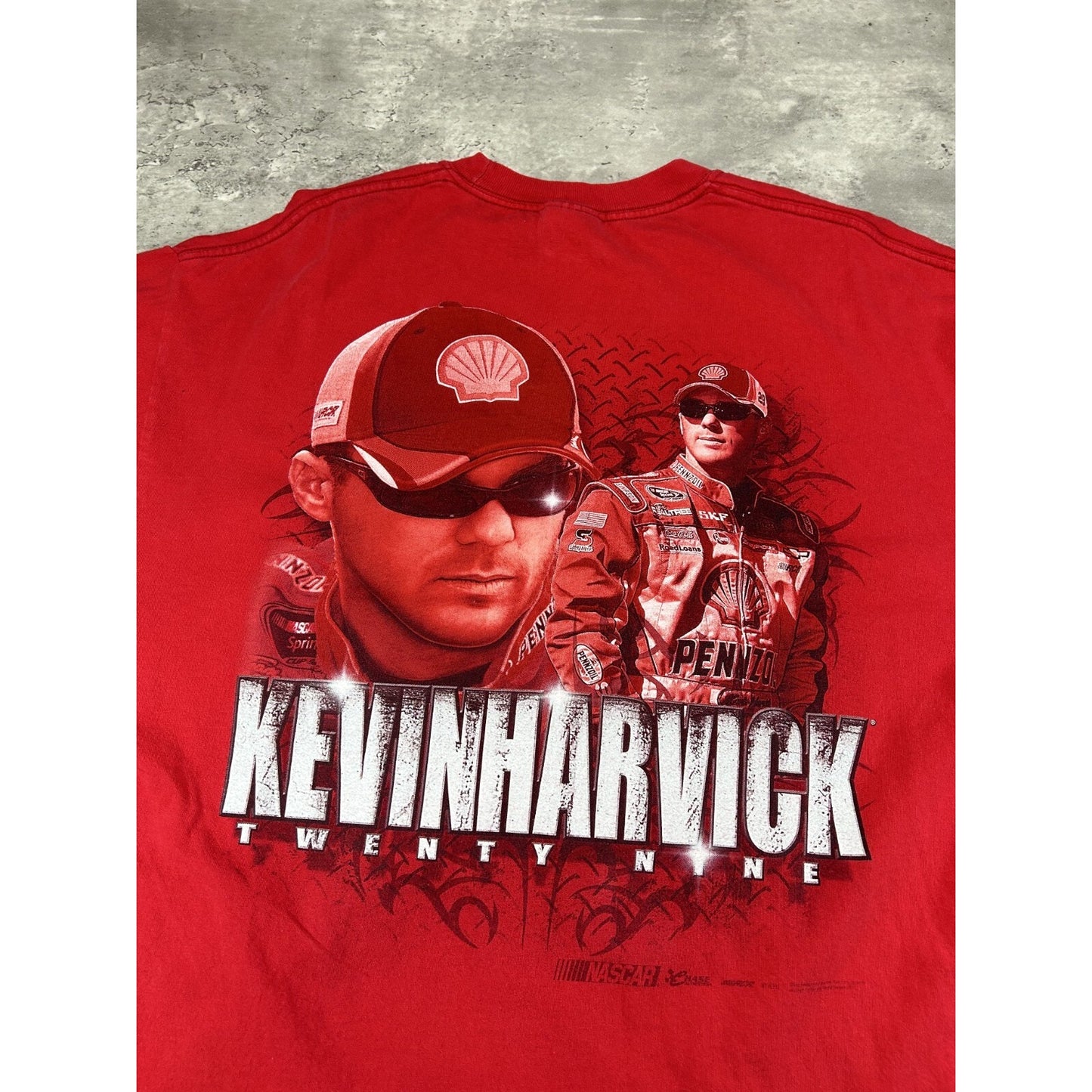 Kevin Harvick #29 Nascar Graphic Spell Out Long Sleeve T-Shirt Size XL Red