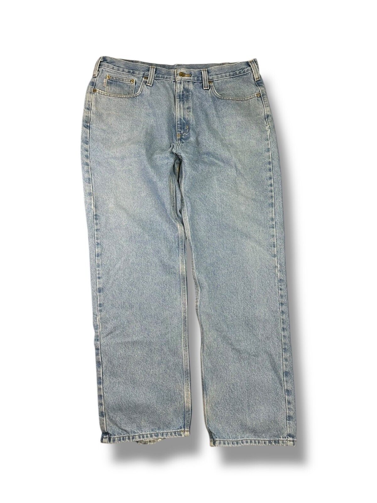 Vintage Carhartt Relaxed Fit Medium Wash Denim Workwear Pants Size 38