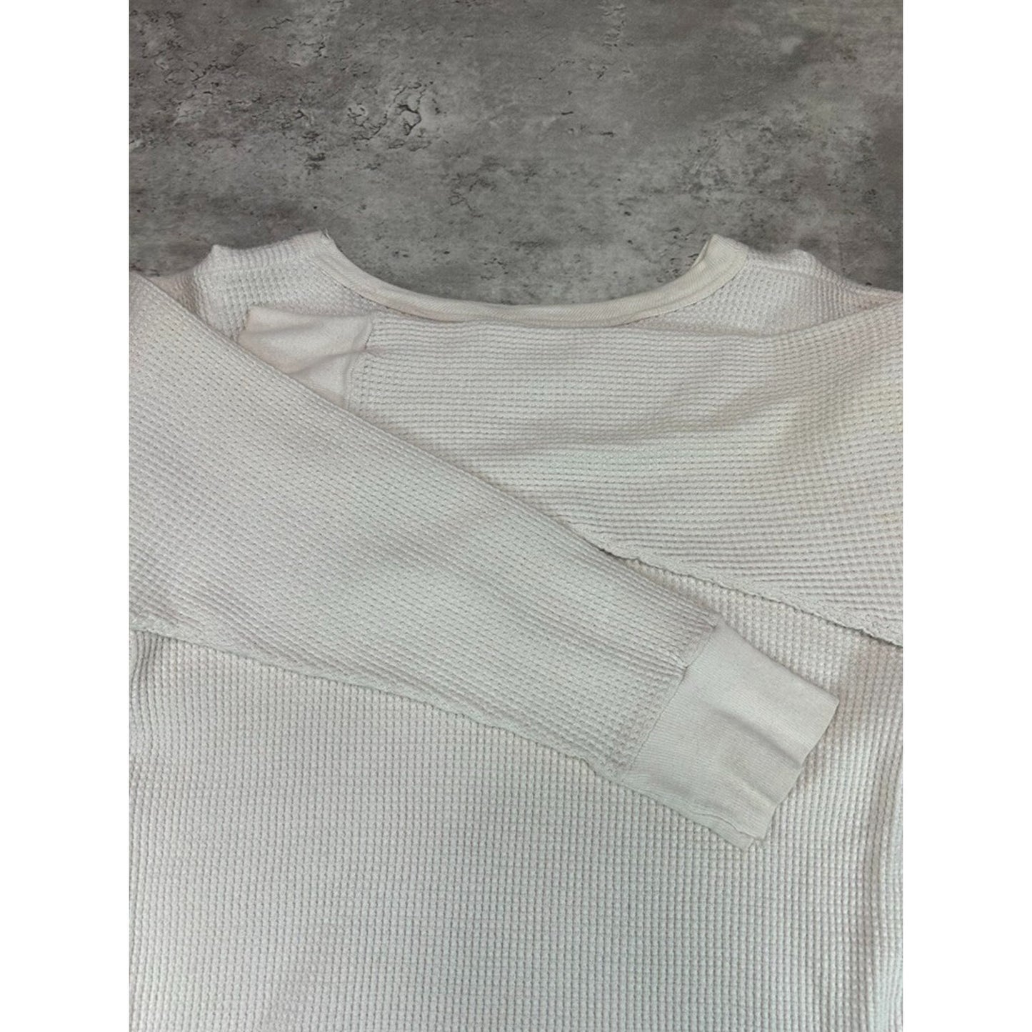 Vintage 1960s Heathknit Thermal Print Long Sleeve T-Shirt Size Large