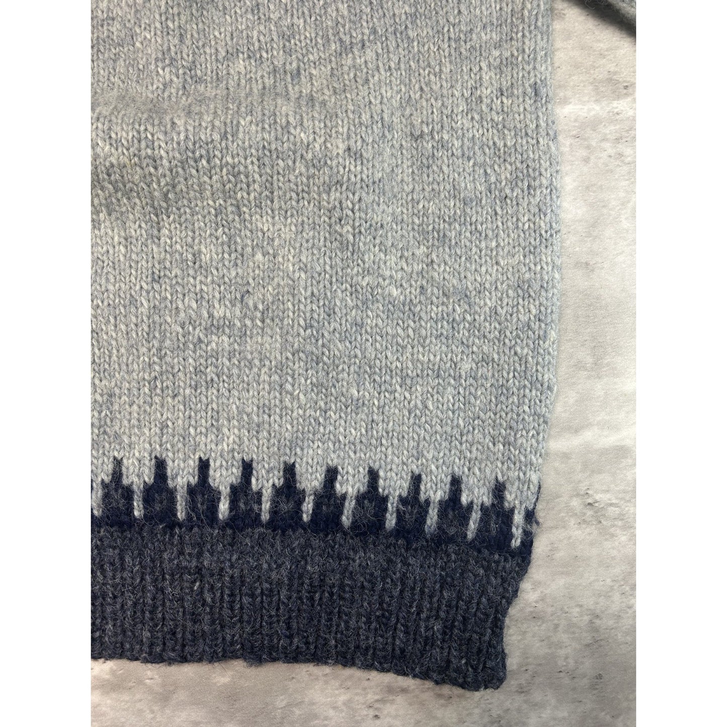 Vintage 80s/90s Two Tone Heavyweight Ribbed Pullover Knit Sweater Size Large