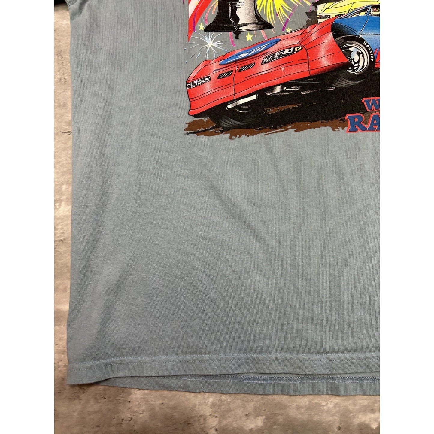 Vintage West Liberty 5th Annual Liberty 100 Racing Graphic T-Shirt Size XXL