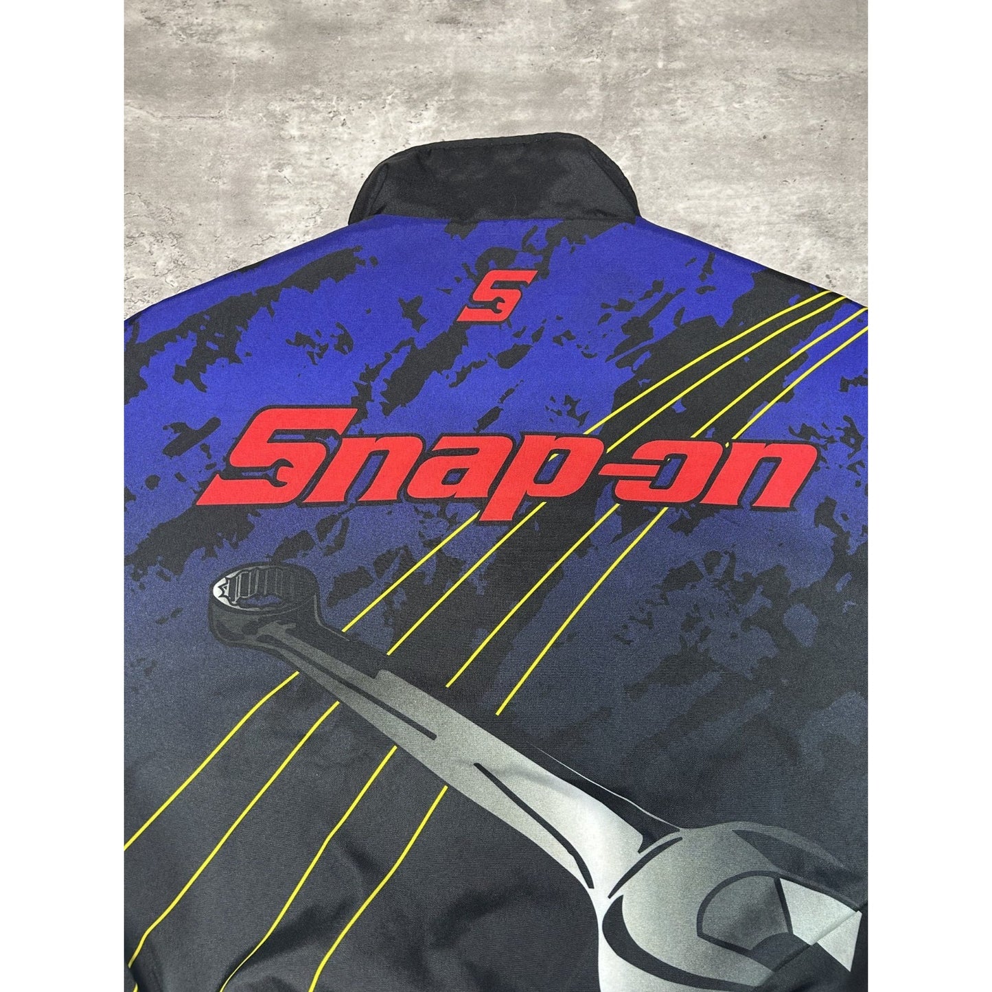 Vintage 90s Snap On Racing All Over Print Full Zip Nylon Jacket Size XL