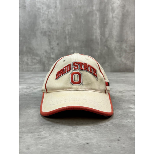 Vintage Ohio State Buckeyes NCAA Embroidered Spellout Strapback Hat OSFA