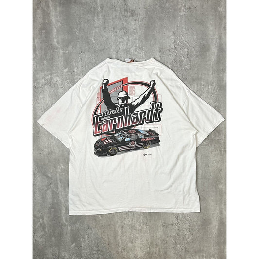 Vintage Dale Earnhardt #3 Nascar Graphic Spell Out Race T-Shirt Size XL White