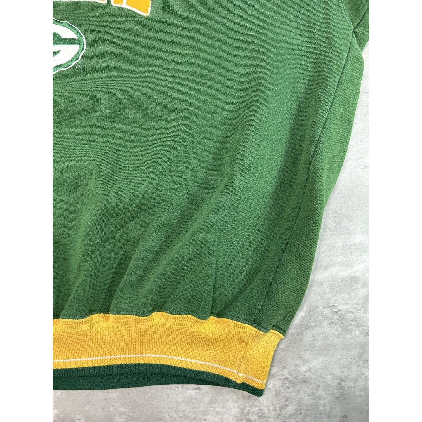 Vintage 90s Green Bay Packers NFL Embroidered Spellout Football Sweatshirt Sz XL