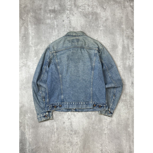 Vintage 90s Levis Red Tab Light Wash Type 3 Denim Trucker Jacket Size Medium