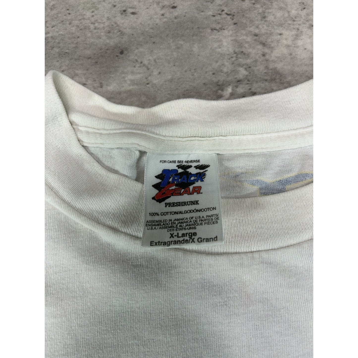 Vintage 1997 Kyle Petty #44 Nascar Spell Out Hot Wheels T-Shirt Size XL White