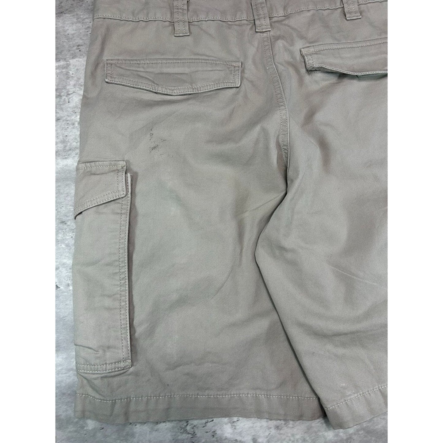 Carhartt Relaxed Fit Canvas Workwear Cargo Shorts Size 36 Beige