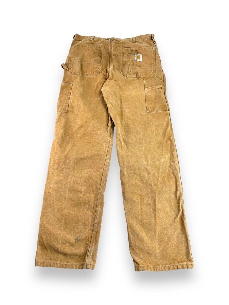 Vintage Carhartt Canvas Workwear Double Knee Carpenter Pants Size 35