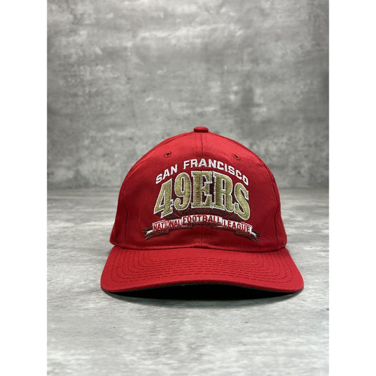 VTG 90s San Francisco 49ers NFL Embroidered Spellout Starter Snapback Hat OSFA