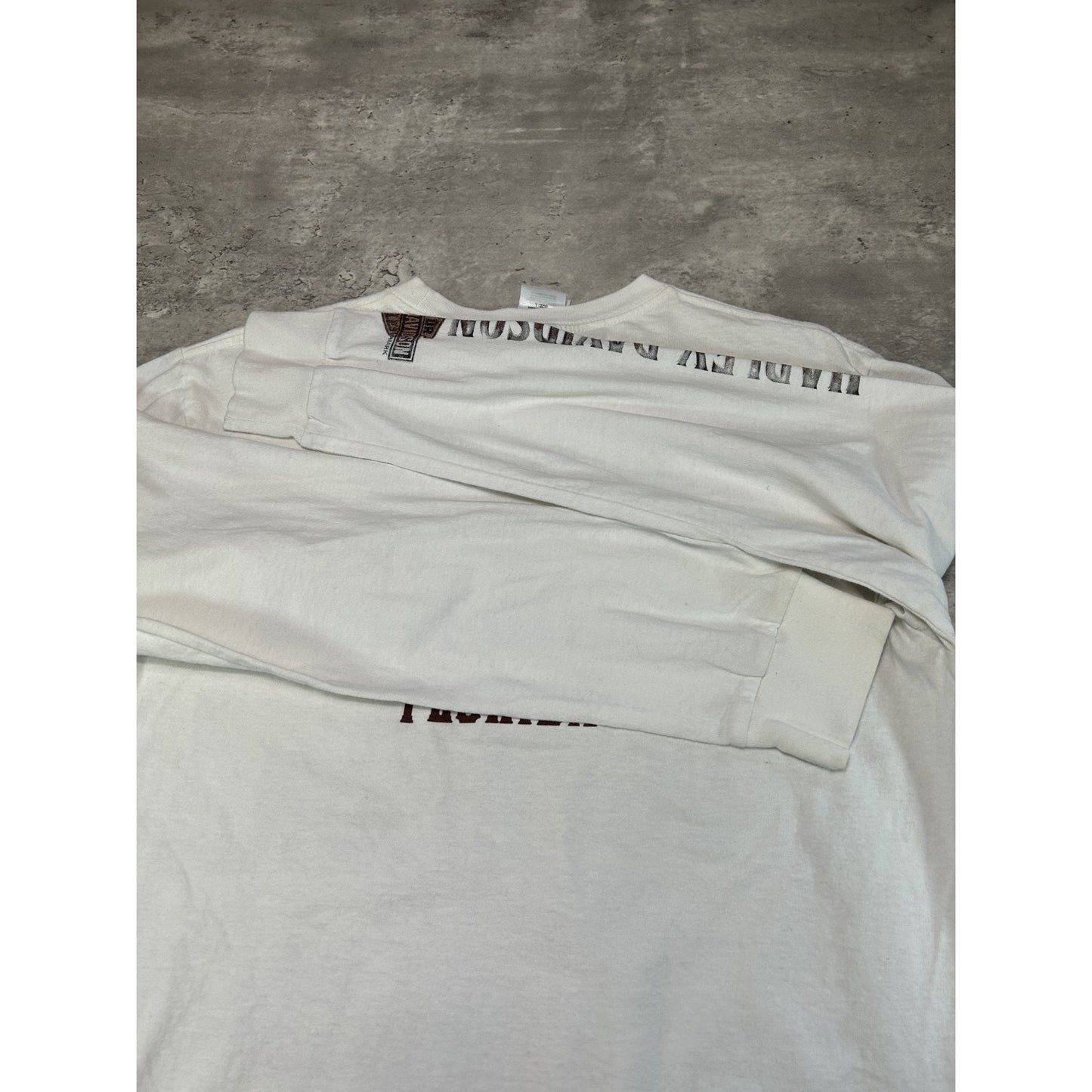 Vintage Harley Davidson Motorcycles Graphic Spellout Long Sleeve T-Shirt Large