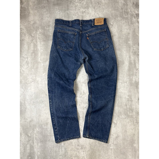 Vintage 90s Levis Orange Tab Dark Wash Denim Pants Size 36 Blue