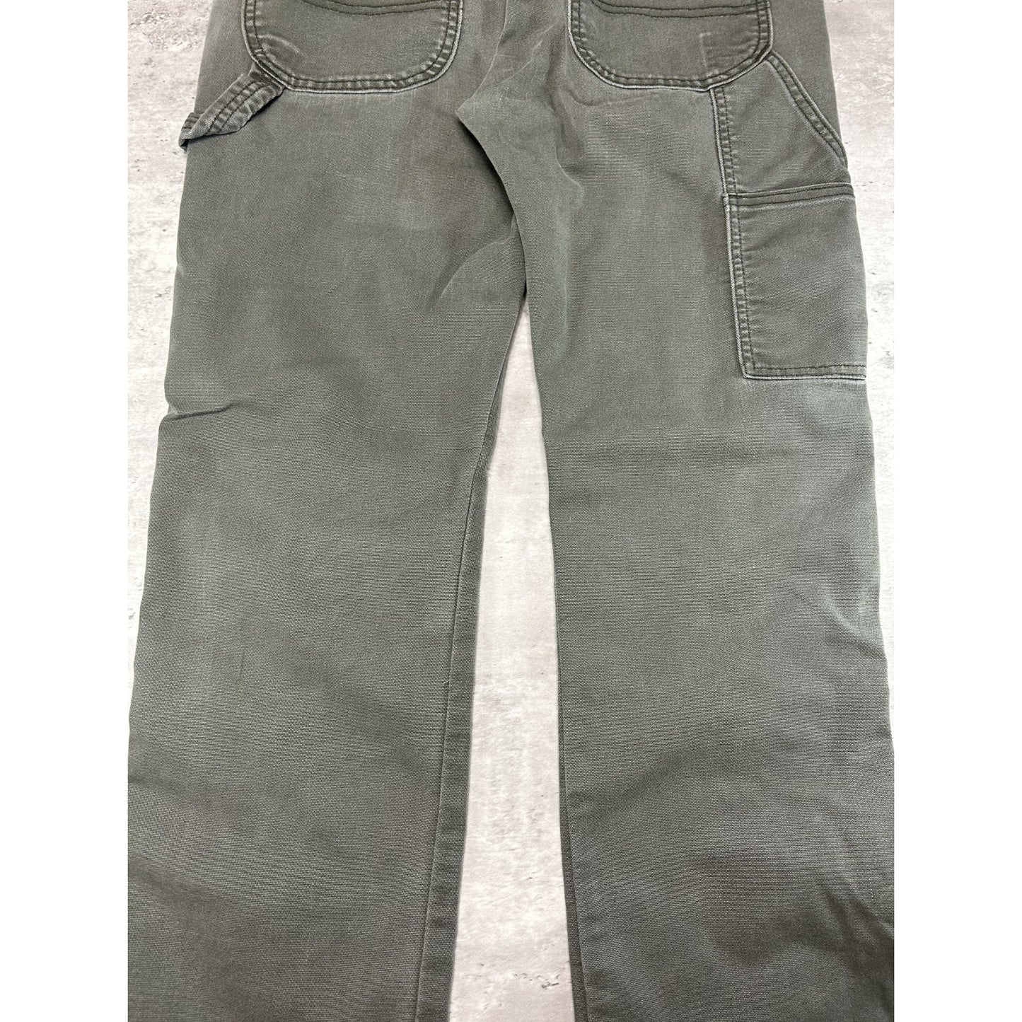 Dickies Flex Canvas Workwear Carpenter Pants Size 32 Green