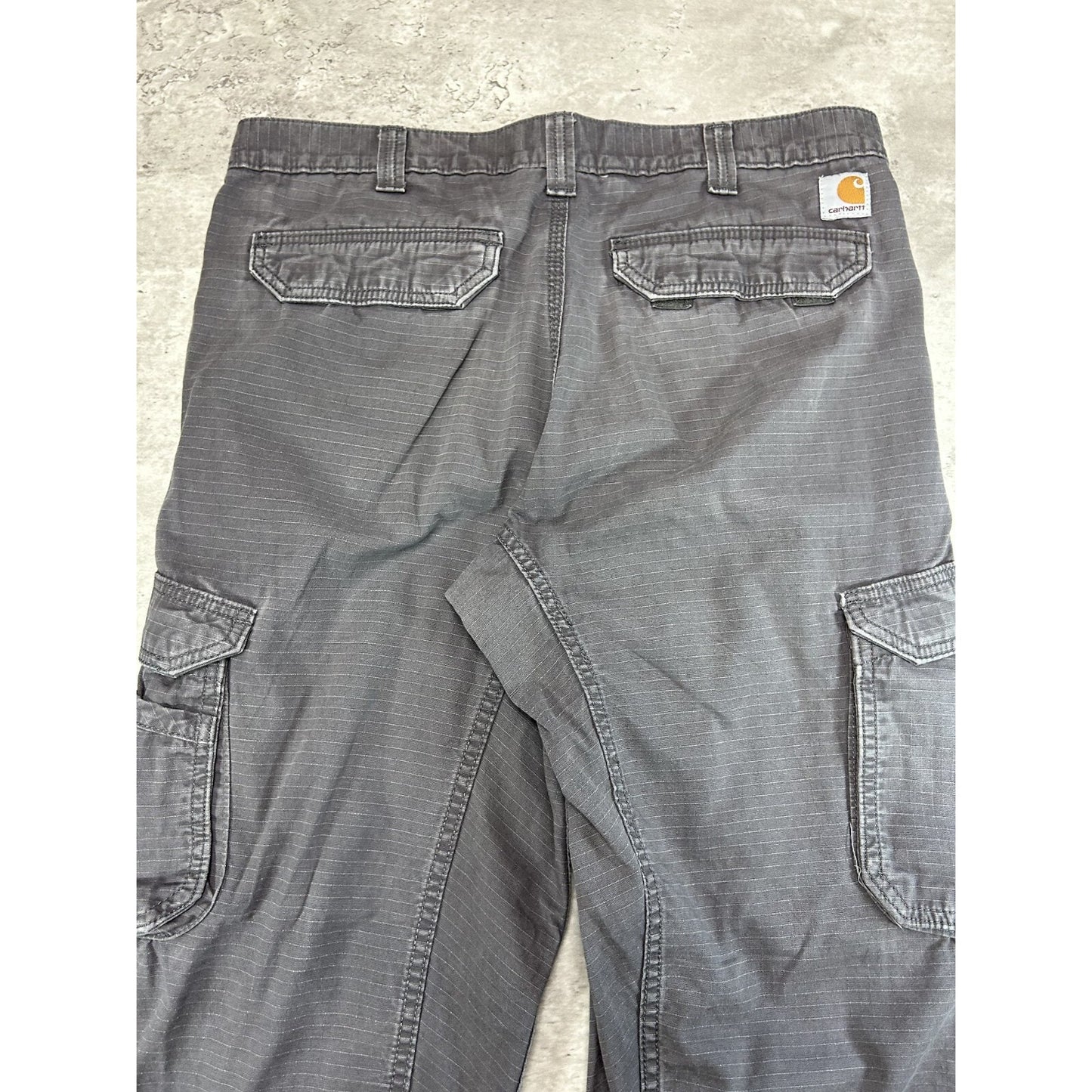 Carhartt Force Ripstop Canvas Workwear Cargo Pants Size 37 Gray