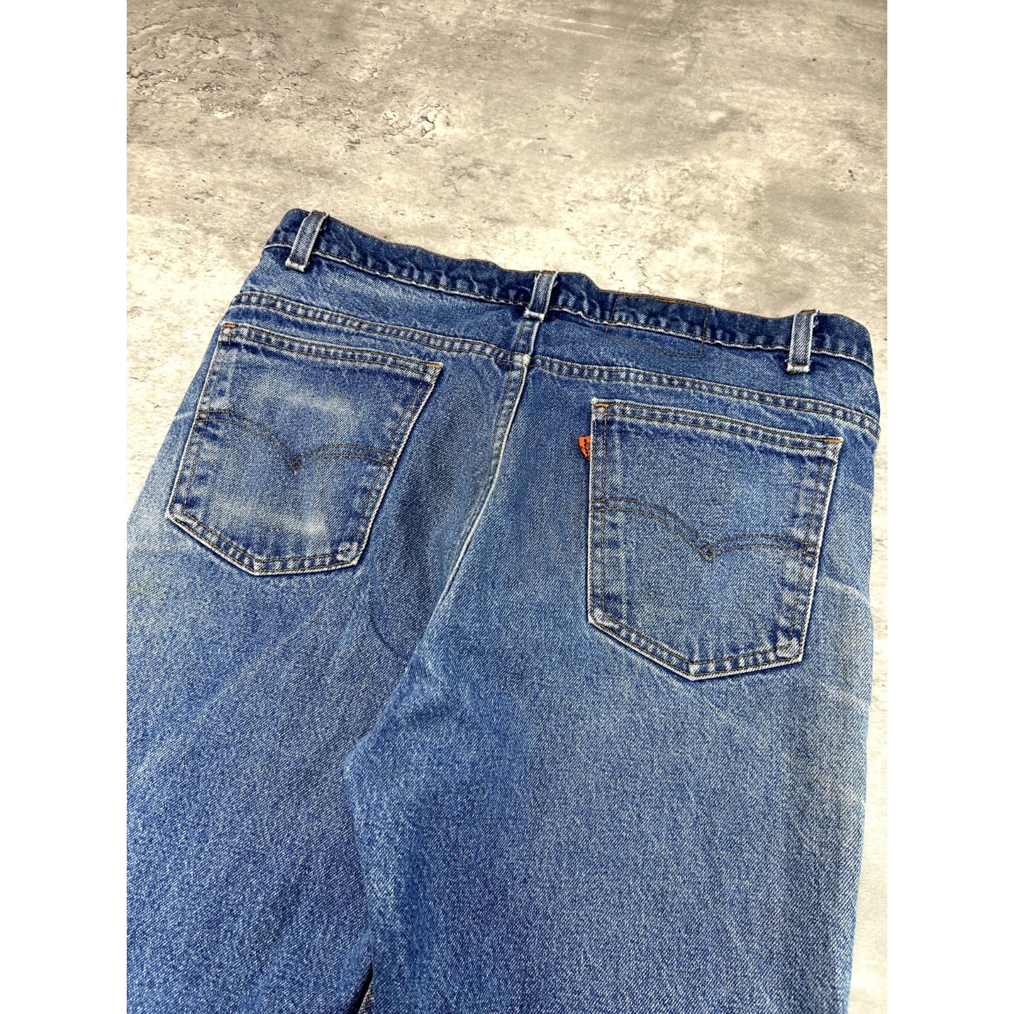 Vintage 80s/90s Levis Orange Tab Dark Wash Denim Pants Size 36W Blue