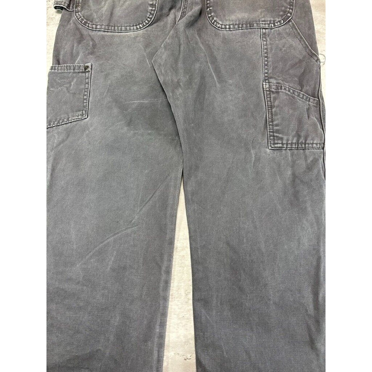 Dickies Canvas Workwear Carpenter Pants Size 34 Gray