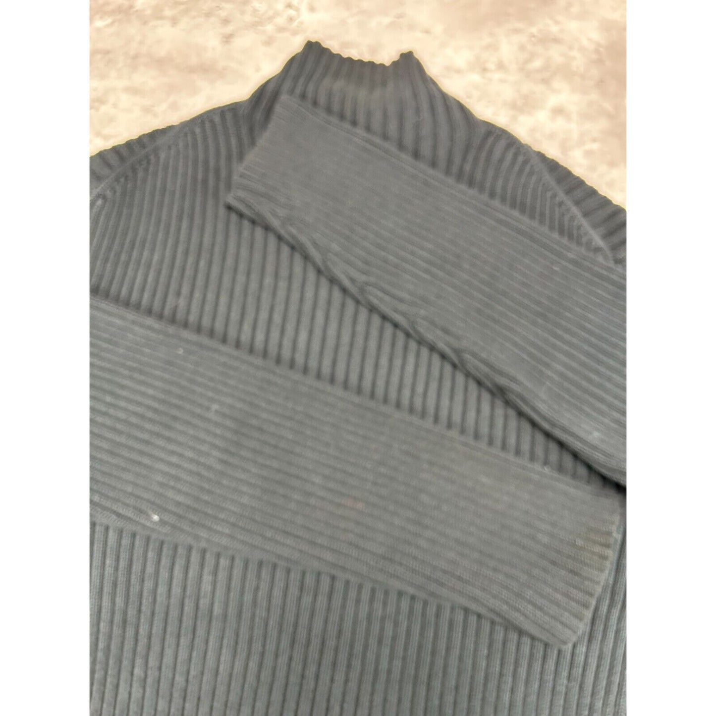 Unioin Bay Ribbed Pull Over Turtle Neck Knit Sweater Size XL Black