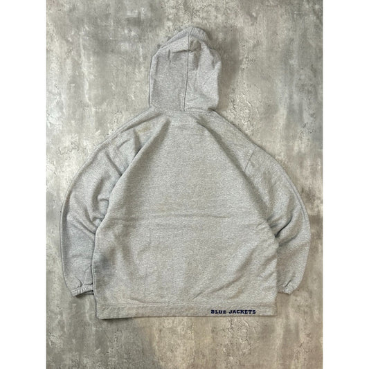 Vintage Columbus Blue Jackets NHL Embroidered Spellout Hooded Sweatshirt Sz 2XL