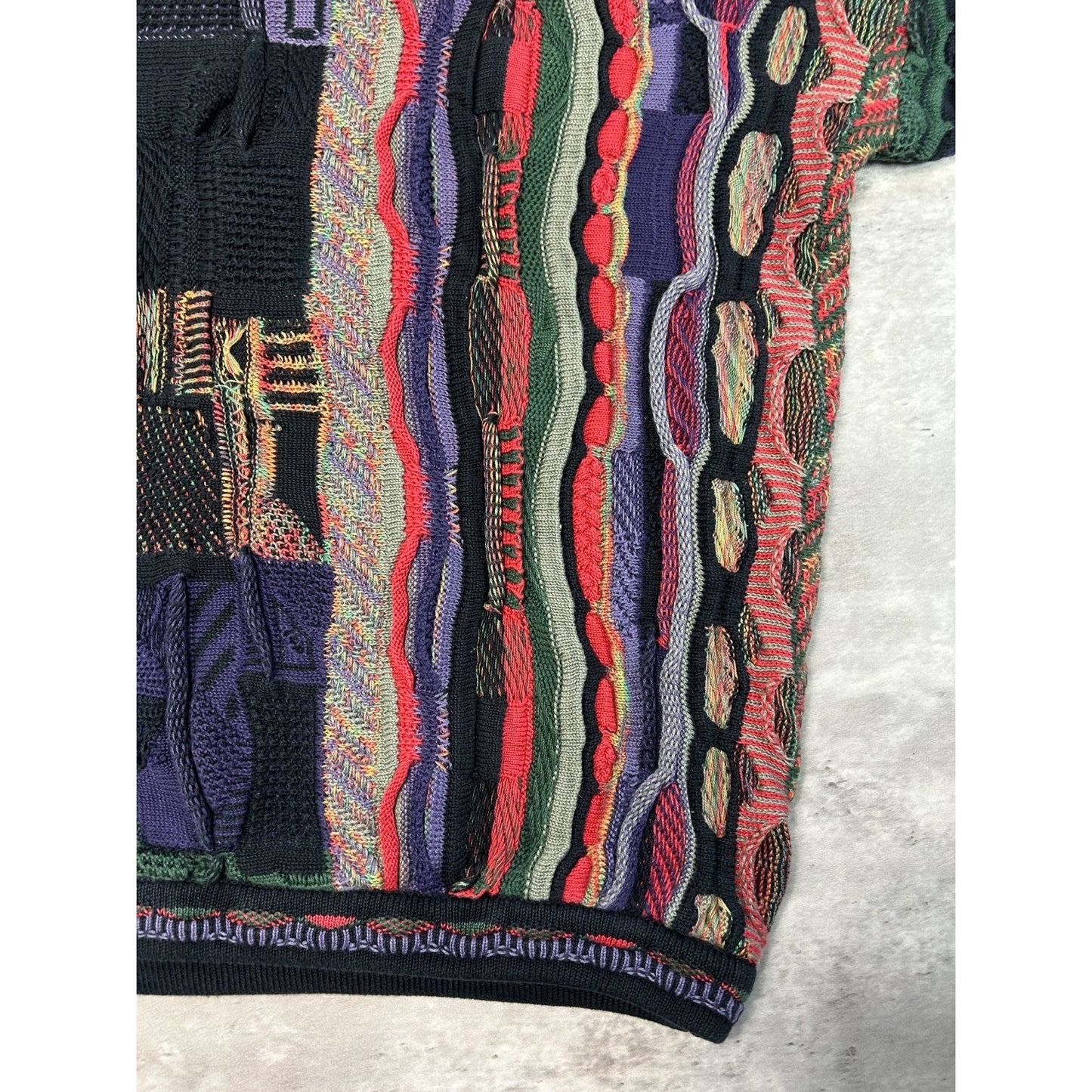 Vintage 90s Tundra Abstract 3D Print Pullover Knit Sweater Size XL