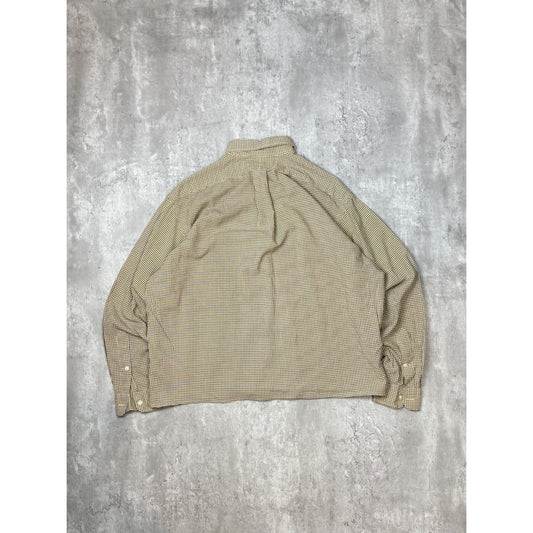 Vintage Polo Ralph Lauren Checkered Reworked Cropped Button Up Shirt Size Large