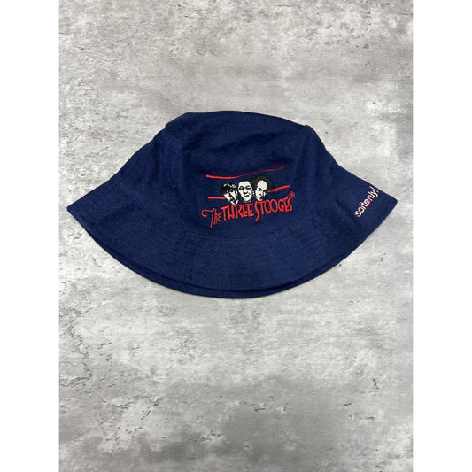 Vintage 2001 The Three Stooges Embroidered Characters Bucket Hat OSFA