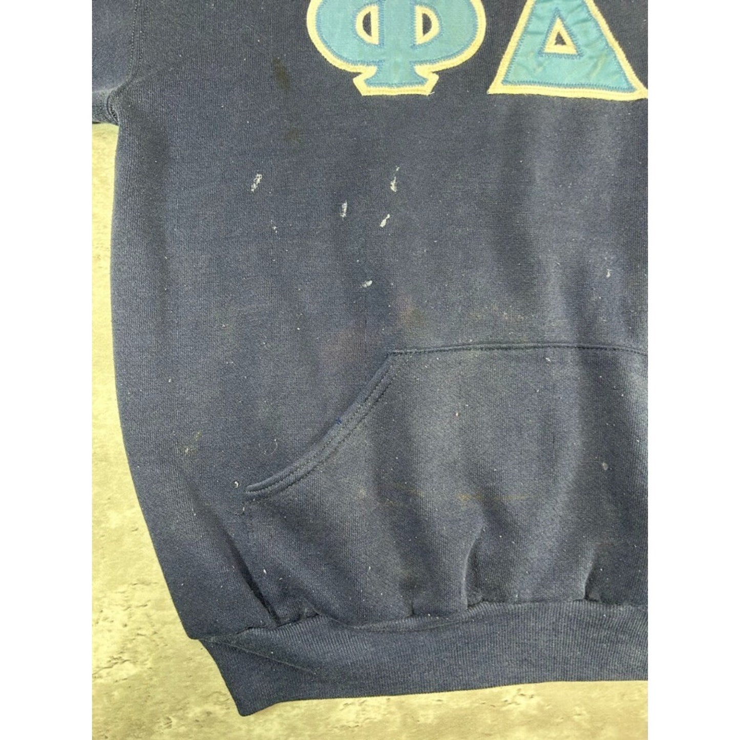 Vintage 70s Russell Athletic Phi Delta Theta Fraternity Hooded Sweatshirt Sz Large