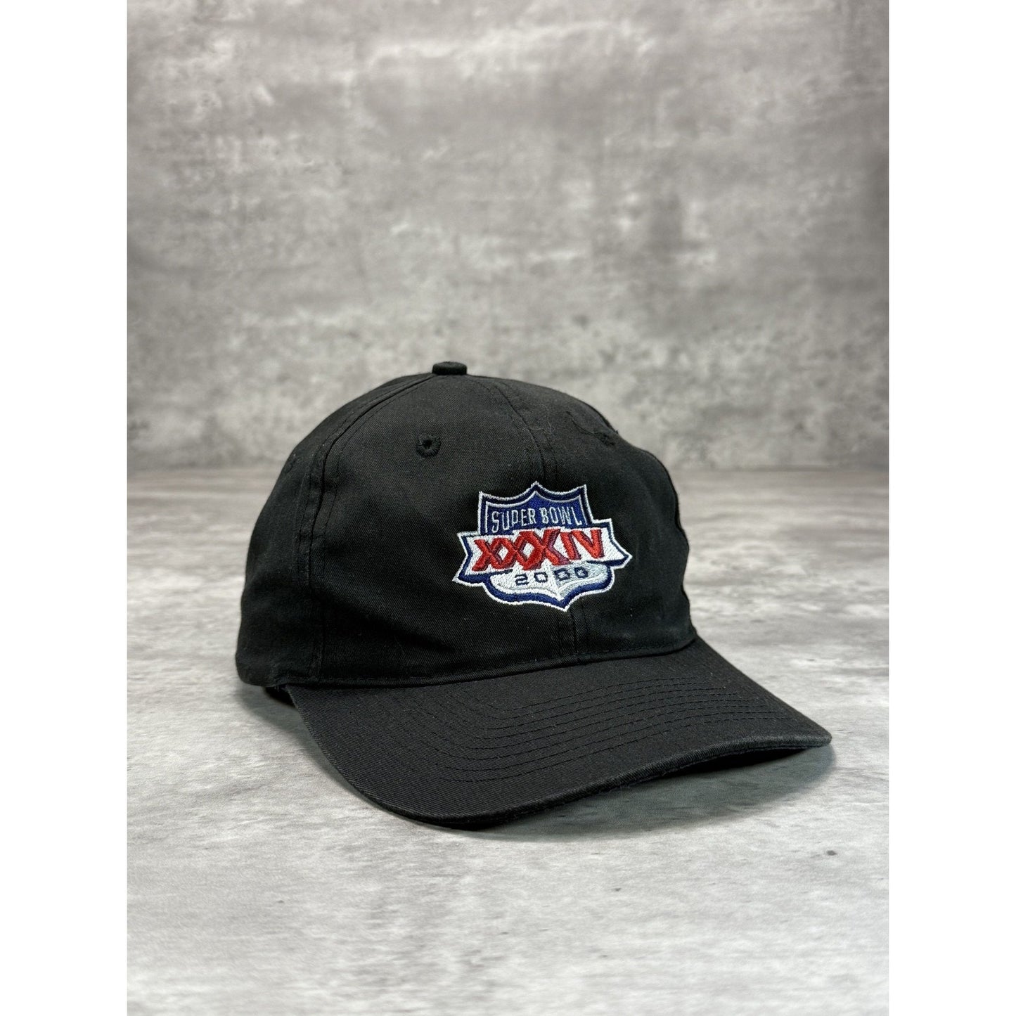 Vintage 2000 NFL Super Bowl Embroidered Logo Starter Snapback Hat OSFA Black