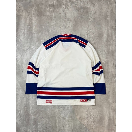Vintage 90s New York Rangers NHL CCM Maska Hockey Jersey Size Medium