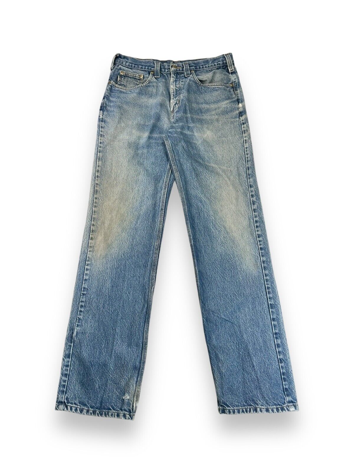 Vintage Carhartt Relaxed Fit Medium Wash Denim Workwear Pants Size 32W