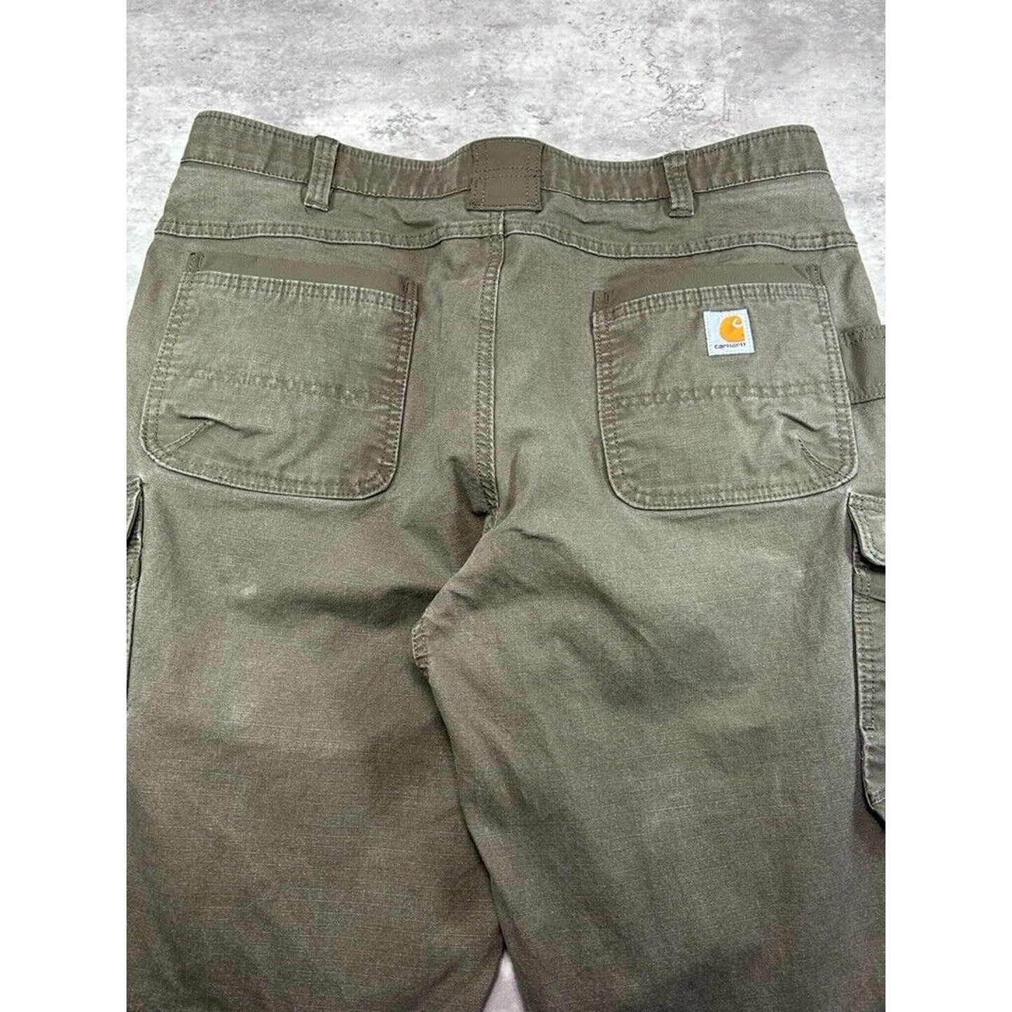 Carhartt Ripstop Work Wear Nylon Double Knee Carpenter Pants Size 39 Brown