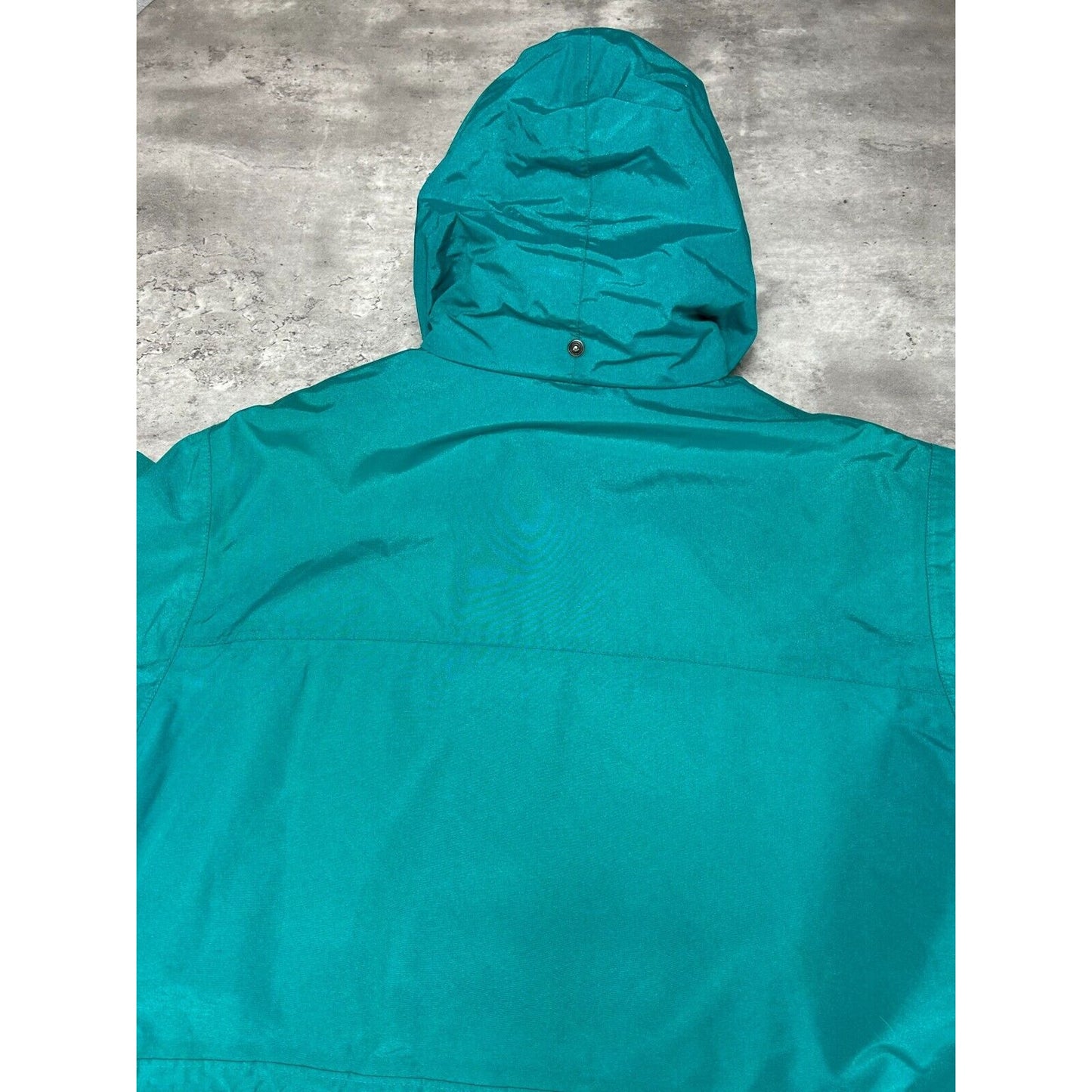 Vintage 90s L.L. Bean Nylon Multi Pocket Hooded Windbreaker Jacket Size Medium