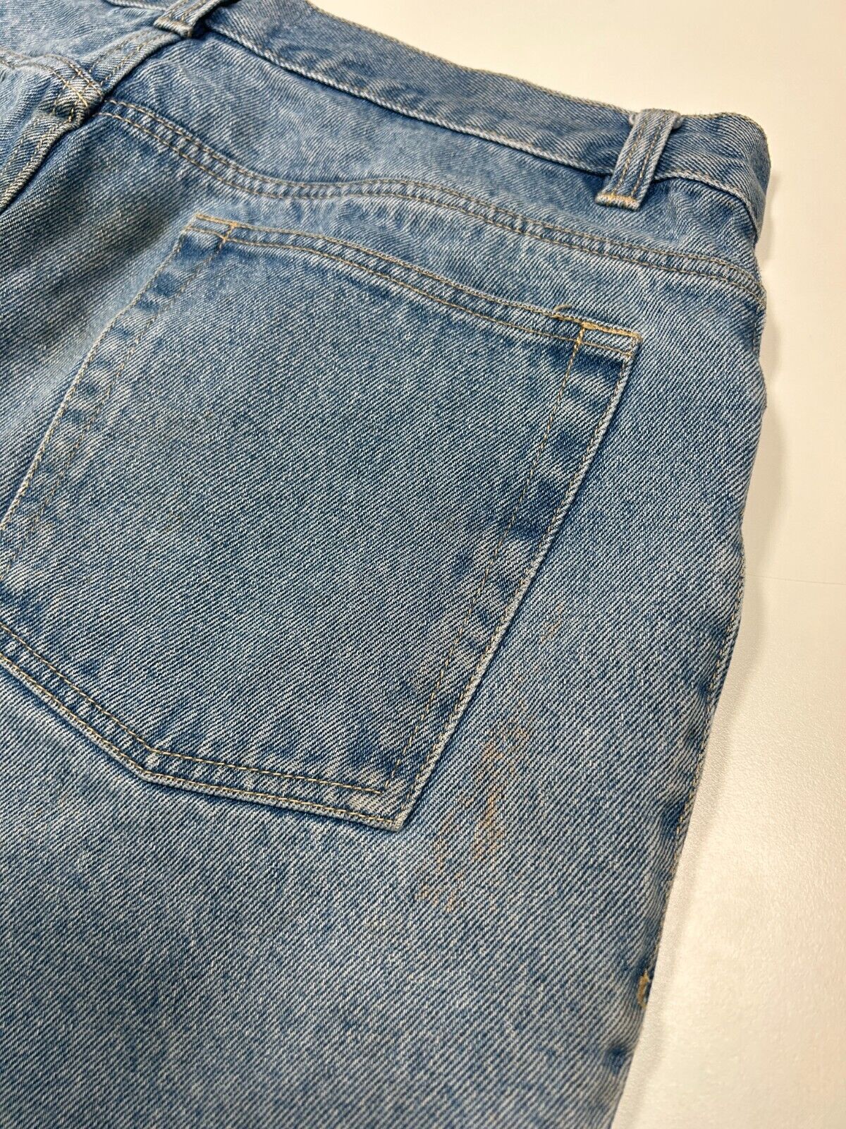 Vintage Route 66 Light Wash Casual Style Denim Jorts Shorts Size 33W