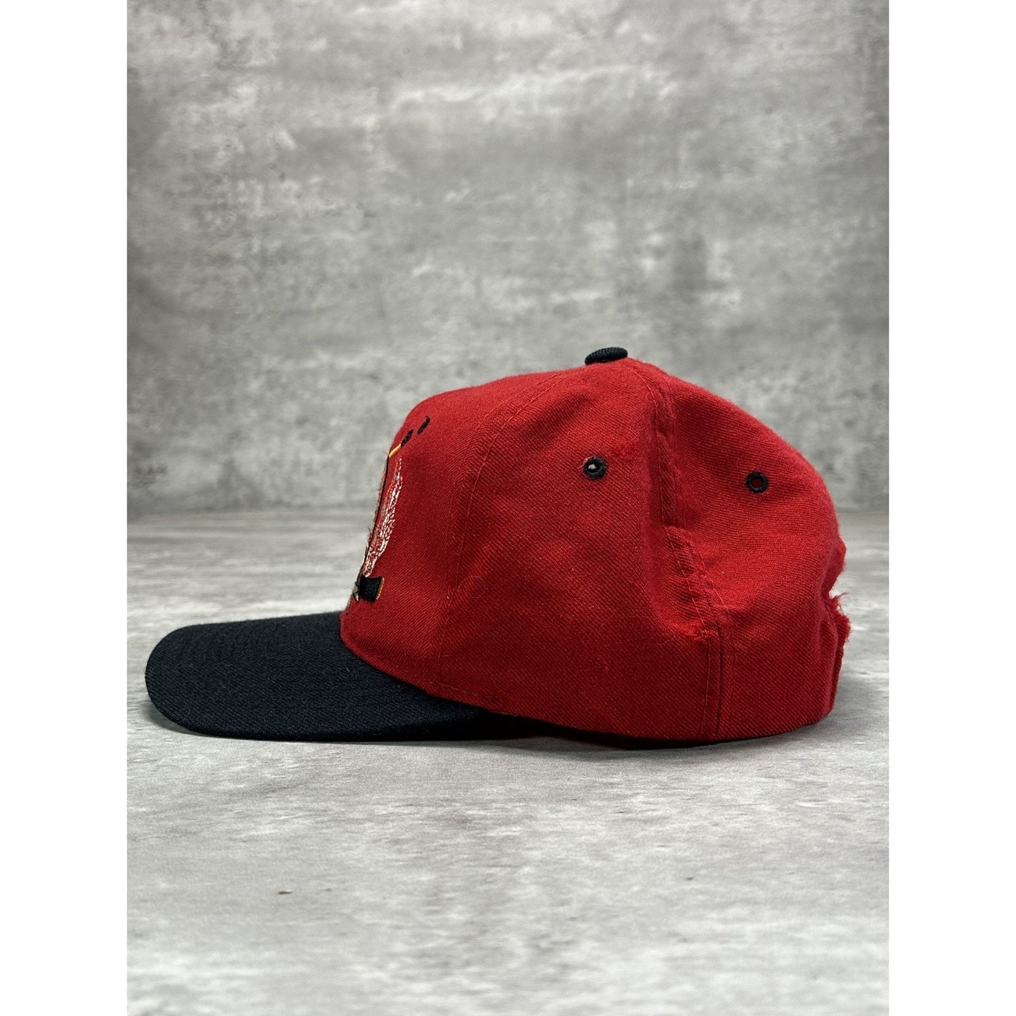 Vintage 90s Chicago Blackhawks NHL Embroidered Logo Starter Snapback Hat OSFA