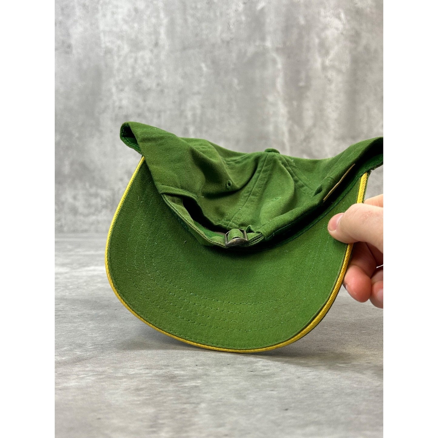 Vintage John Deere Tractors Embroidered Logo Strapback Hat OSFA Green