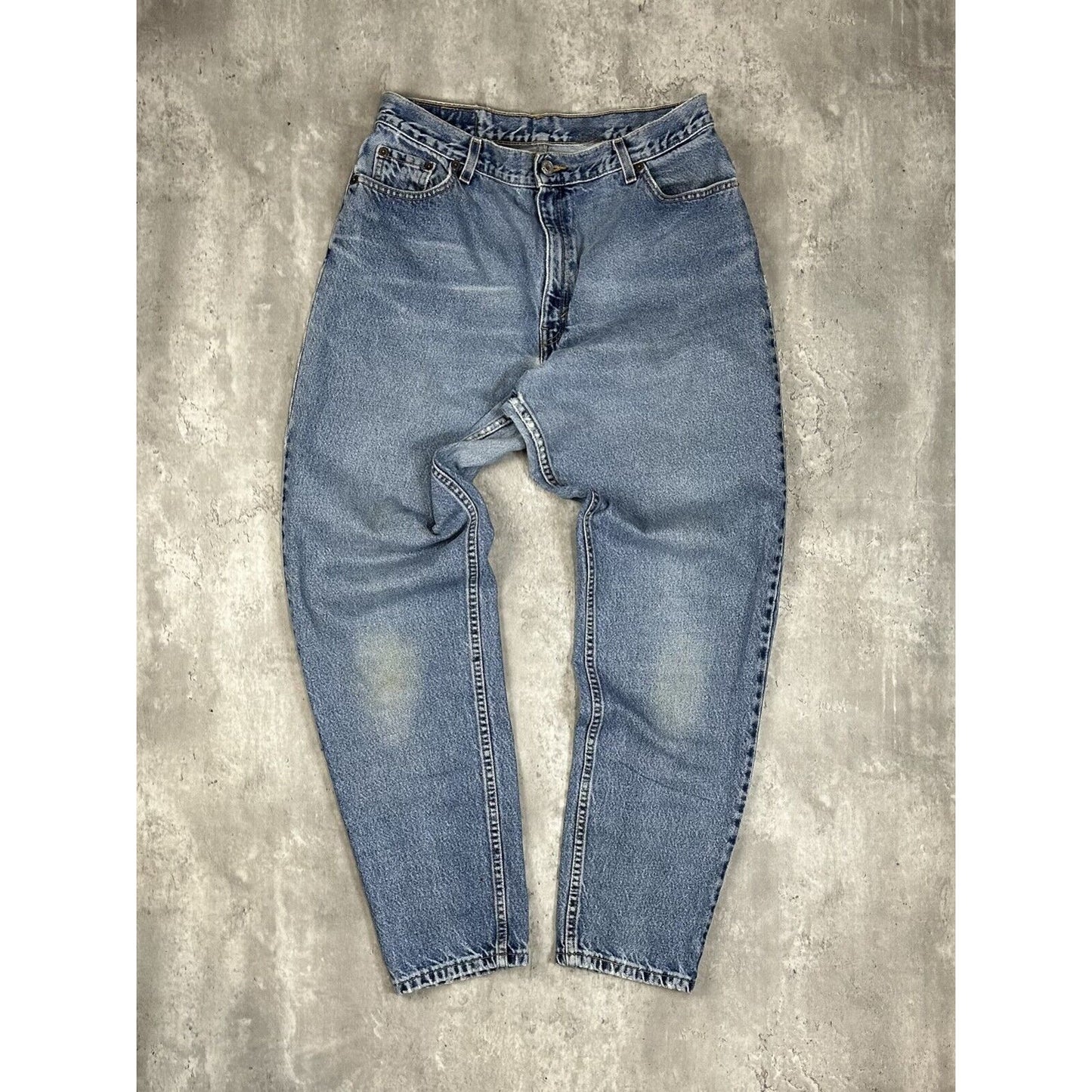 Vintage 90s Levis 550 Red Tab Medium Wash Denim Pants Size 34 Blue